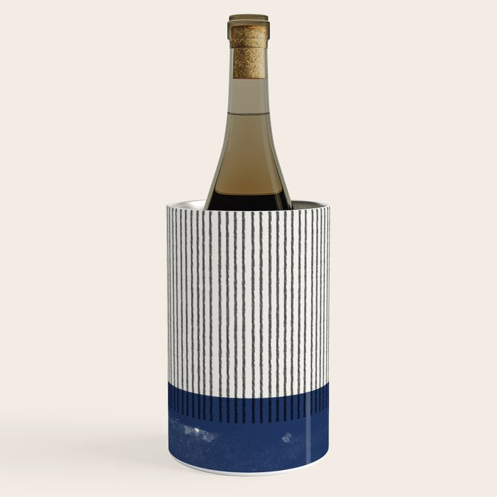 Navy Blue Mid Century  Wine Chiller Gallery Image 1