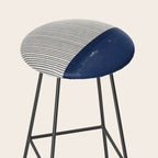 Navy Blue Mid Century  Stool Gallery Image 2