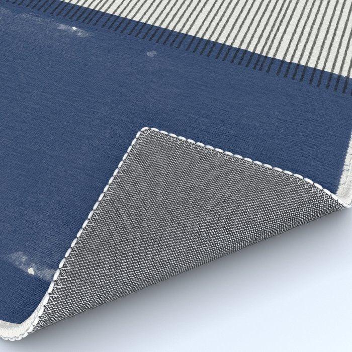 Navy Blue Mid Century  Rug Gallery Image 4