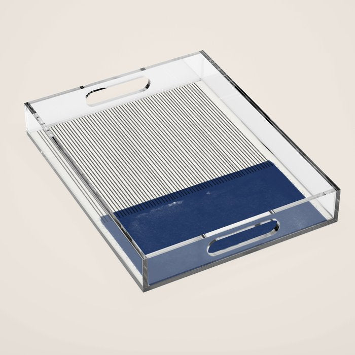 Navy Blue Mid Century  Acrylic Tray Gallery Image 1