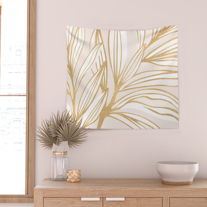 Gold Summer Meadow Wall Tapestry Gallery Image 2