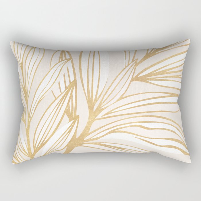 Gold Summer Meadow Rectangular Pillow Gallery Image 2