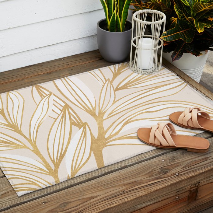 Gold Summer Meadow Outdoor Rug Gallery Image 2