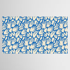 Abstract organic blue shape pattern Tablecloth Gallery Image 2