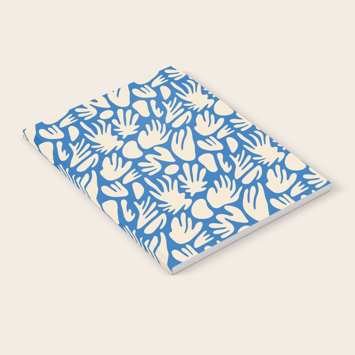 Abstract organic blue shape pattern Notebook Gallery Image 2