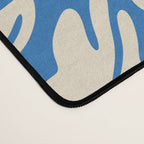 Abstract organic blue shape pattern Desk Mat Gallery Image 4