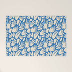 Abstract organic blue shape pattern Welcome Mat Gallery Image 1