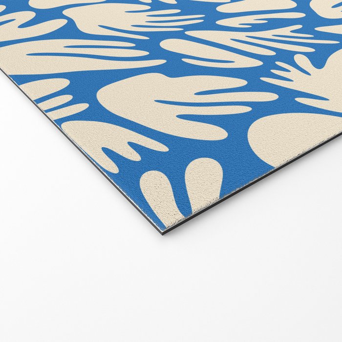 Abstract organic blue shape pattern Welcome Mat Gallery Image 2