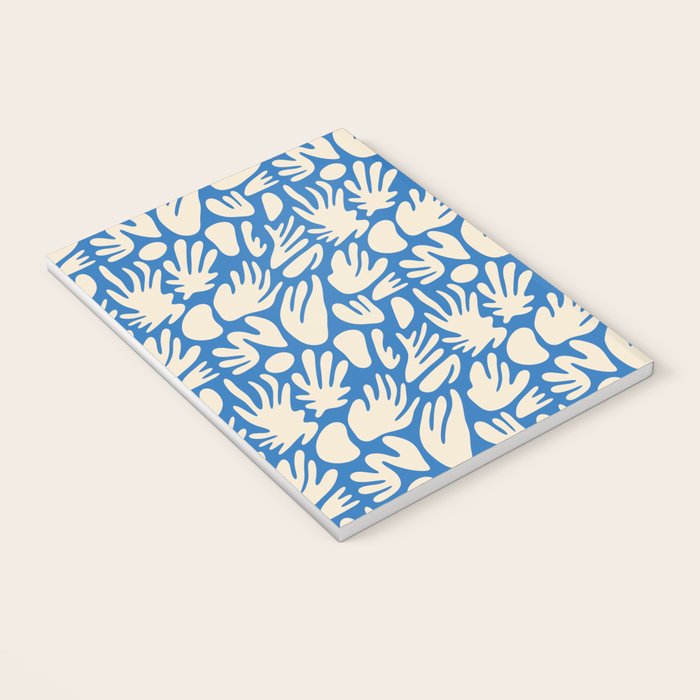Abstract organic blue shape pattern Notebook Gallery Image 3
