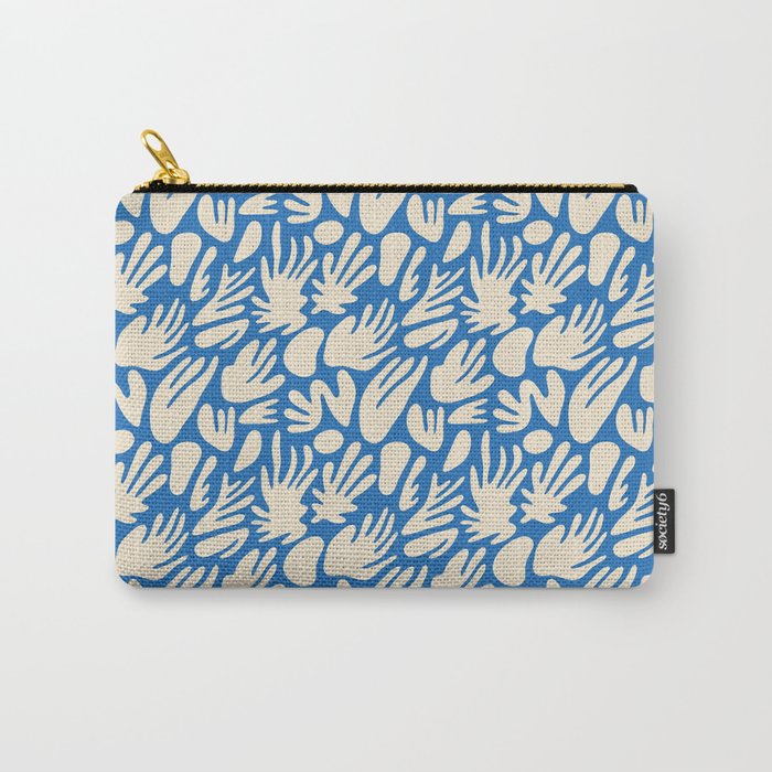 Abstract organic blue shape pattern Carry All Pouch Gallery Image 1