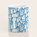 Abstract organic blue shape pattern Coffee Mug Gallery Image 4