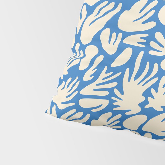 Abstract organic blue shape pattern Pillow Sham Gallery Image 4