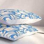 Abstract organic blue shape pattern Pillow Sham Gallery Image 3
