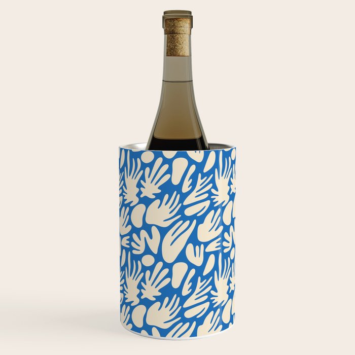Abstract organic blue shape pattern Wine Chiller Gallery Image 2