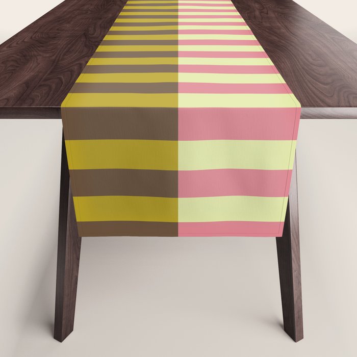 Retro Candy Stripe Pattern Table Runner Gallery Image 1