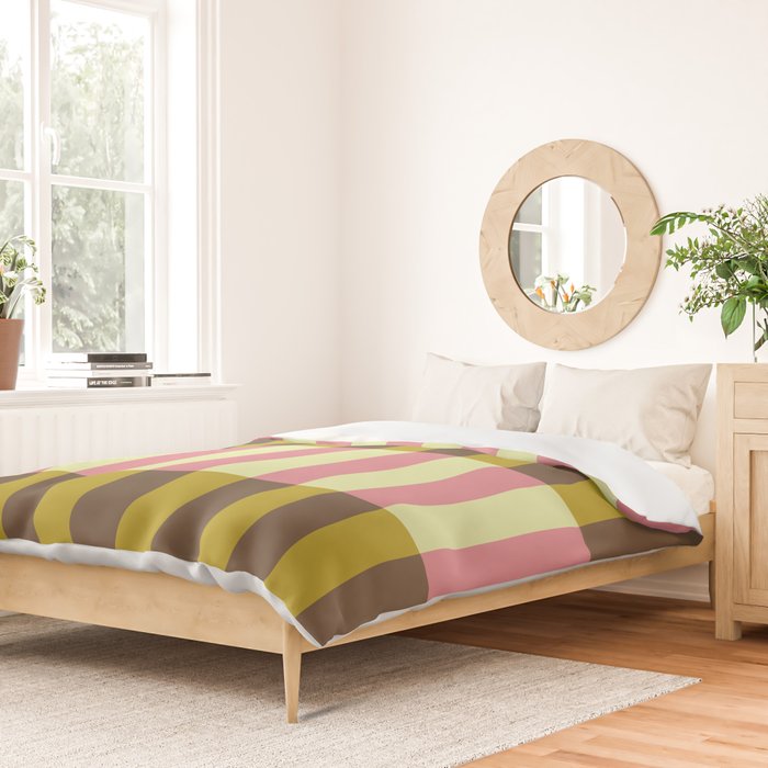 Retro Candy Stripe Pattern Duvet Cover Gallery Image 2