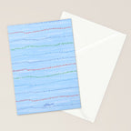 Minimal Doodle Dots in Sky Blue Stationery Card Gallery Image 2