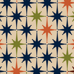 Atomic Age Retro Midcentury Geometric Starburst Pattern Mid Mod Lime Navy Maroon Orange Beige Coffee Mug Gallery Image 2