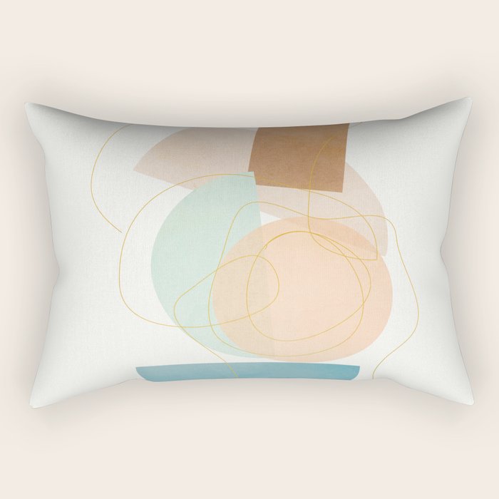 Soft Abstract Shapes 17 Rectangular Pillow Gallery Image 2