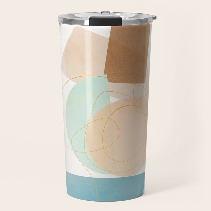 Soft Abstract Shapes 17 Travel Mug Gallery Image 1