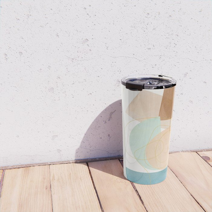 Soft Abstract Shapes 17 Travel Mug Gallery Image 4