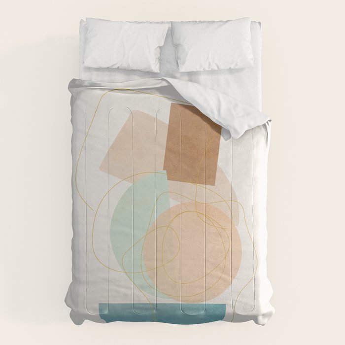 Soft Abstract Shapes 17 Comforter Gallery Image 1