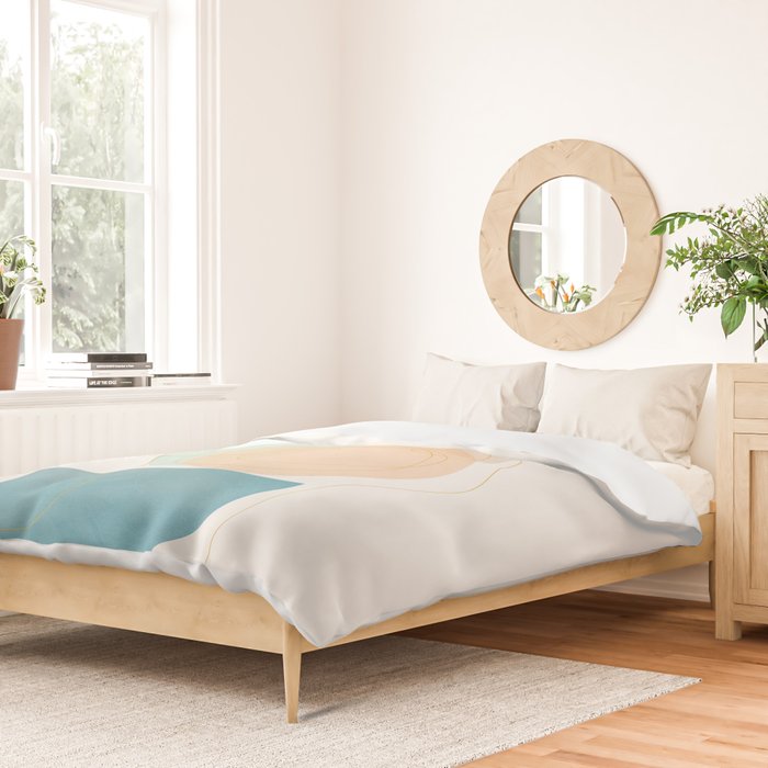 Soft Abstract Shapes 17 Duvet Cover Gallery Image 2