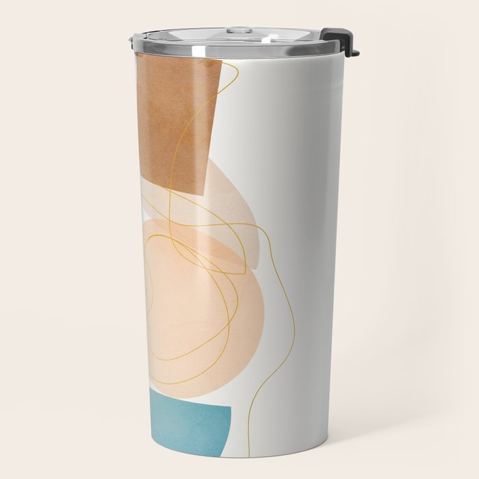 Soft Abstract Shapes 17 Travel Mug Gallery Image 2