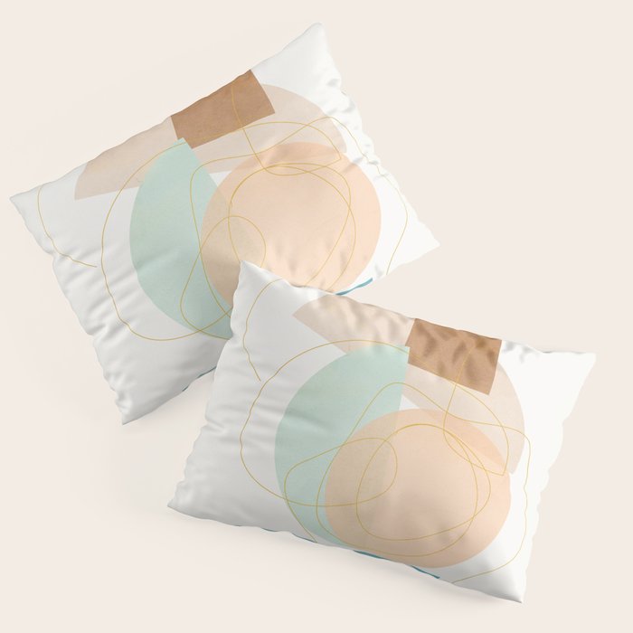 Soft Abstract Shapes 17 Pillow Sham Gallery Image 3