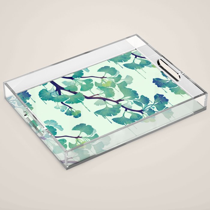 O Ginkgo (in Green) Acrylic Tray Gallery Image 1