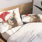 Christmas Highland Cow Pillow Sham Gallery Image 2