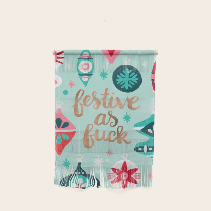 Festive As Fuck - Mint Palette Wall Hanging Gallery Image 1