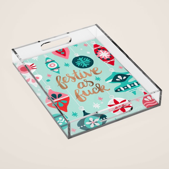 Festive As Fuck - Mint Palette Acrylic Tray Gallery Image 1