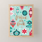 Festive As Fuck - Mint Palette Mini Art Print Gallery Image 1