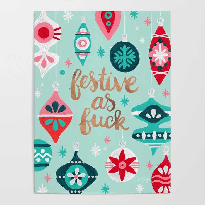 Festive As Fuck - Mint Palette Poster Gallery Image 4