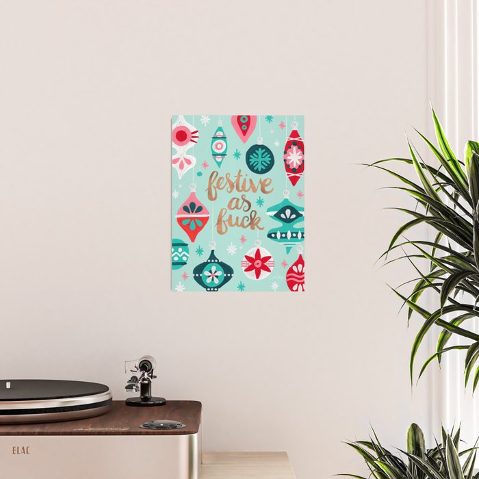 Festive As Fuck - Mint Palette Poster Gallery Image 2