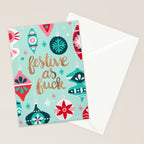 Festive As Fuck - Mint Palette Stationery Card Gallery Image 2