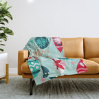 Festive As Fuck - Mint Palette Throw Blanket Gallery Image 1