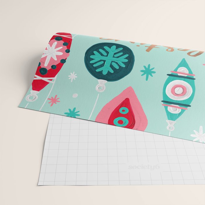 Festive As Fuck - Mint Palette Wrapping Paper Gallery Image 2
