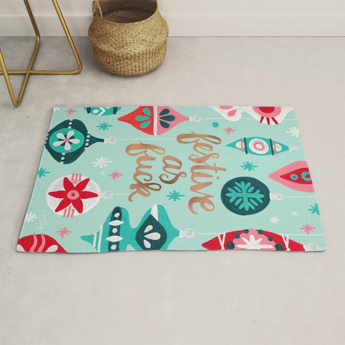 Festive As Fuck - Mint Palette Rug Gallery Image 1