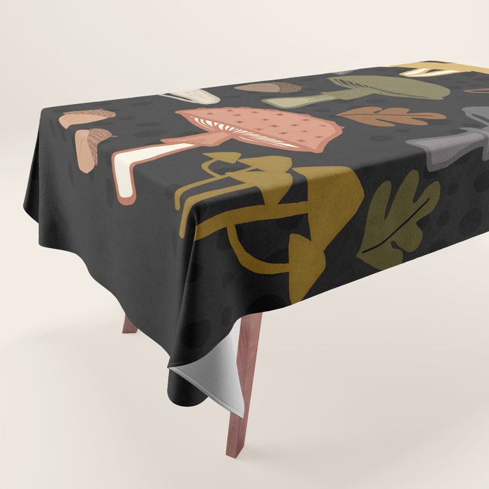 Wild Mushrooms - night Tablecloth Gallery Image 1