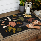 Wild Mushrooms - night Outdoor Rug Gallery Image 2