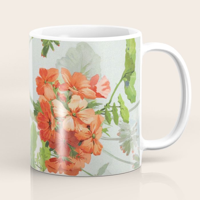 Panneaux de Fleurs  1900 Watercolor Geranium Illustration Coffee Mug Gallery Image 1