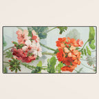 Panneaux de Fleurs  1900 Watercolor Geranium Illustration Desk Mat Gallery Image 3