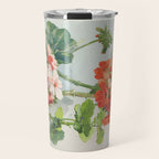 Panneaux de Fleurs  1900 Watercolor Geranium Illustration Travel Mug Gallery Image 1