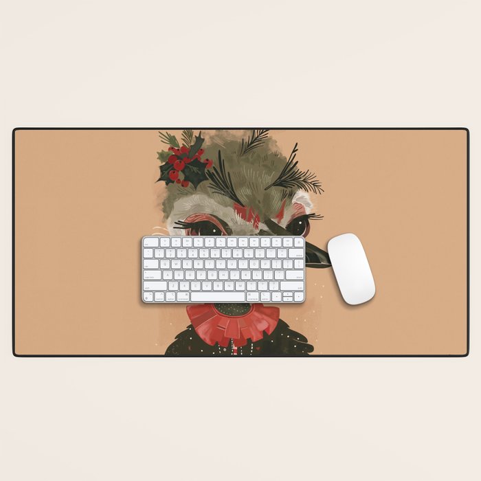 Festive Ostrich Desk Mat Gallery Image 1