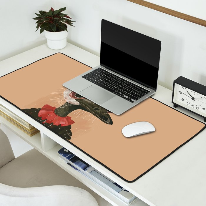 Festive Ostrich Desk Mat Gallery Image 2