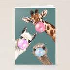 Bubble Gum Gang Dark Green Stationery Card Gallery Image 2