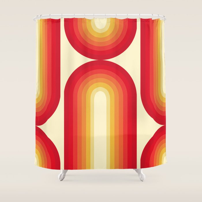 70s Retro Sun Shower Curtain Gallery Image 1