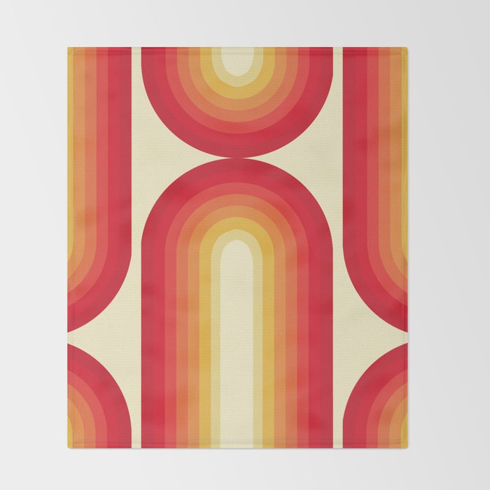 70s Retro Sun Throw Blanket Gallery Image 2